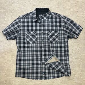 Men’s XL Kuhl Lightweight Packable Technical Hybid Plaid Short Sleeve Shirt